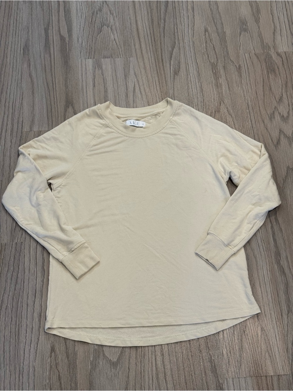 Lake pajama top cream beige long sleeve women’s XS